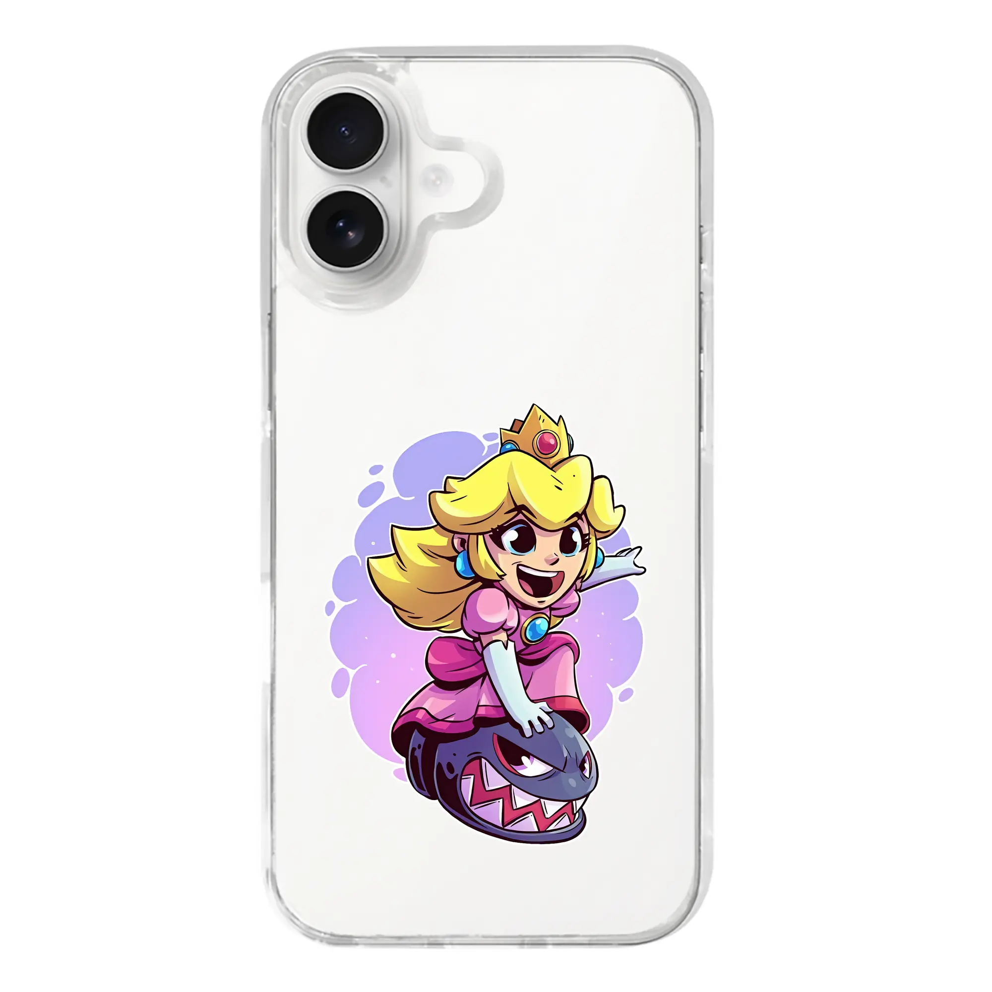 マリオ グッズ ピーチ姫 - iPhone 17シリーズ 透明スマホケース – 薄型・耐衝撃・精密フィット保護カバー